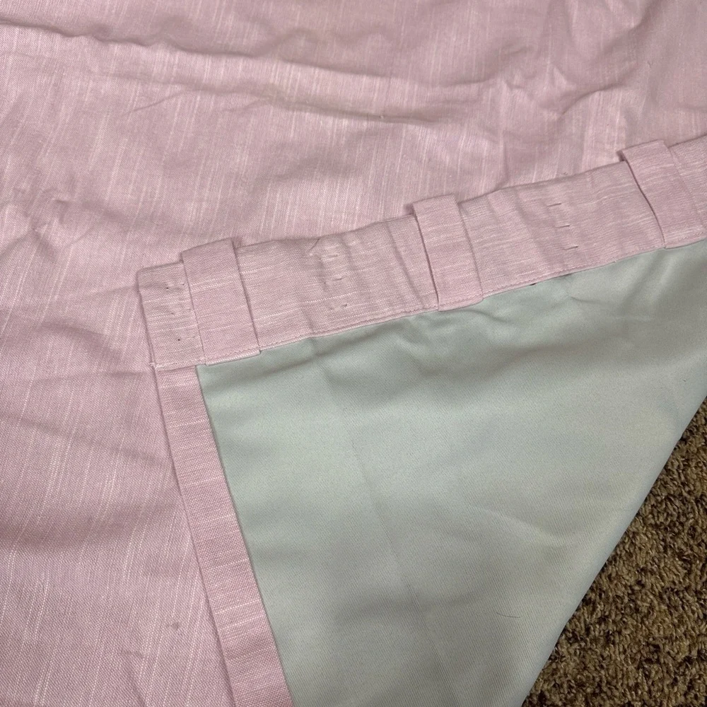 Pottery Barn Kids Bright Linen blackout curtain panel 44” x 84” 1 panel Pink
